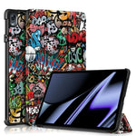 Custodia per tablet in pelle con disegno colorato con fibbia magnetica pieghevole a 3 pieghe, For Realme Pad Mini 8.7, For OPPO Pad 11 inch