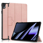 Custodia per tablet in pelle Custer Texture con fibbia magnetica pieghevole a 3 pieghe, For Realme Pad Mini 8.7, For OPPO Pad 11 inch