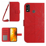 Skin Feel Custodia per cellulare in pelle con motivo a fiori di sole, For Honor 9X Lite, For Honor 50 Lite