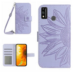 Skin Feel Custodia per cellulare in pelle con motivo a fiori di sole, For Honor 9X Lite, For Honor 50 Lite