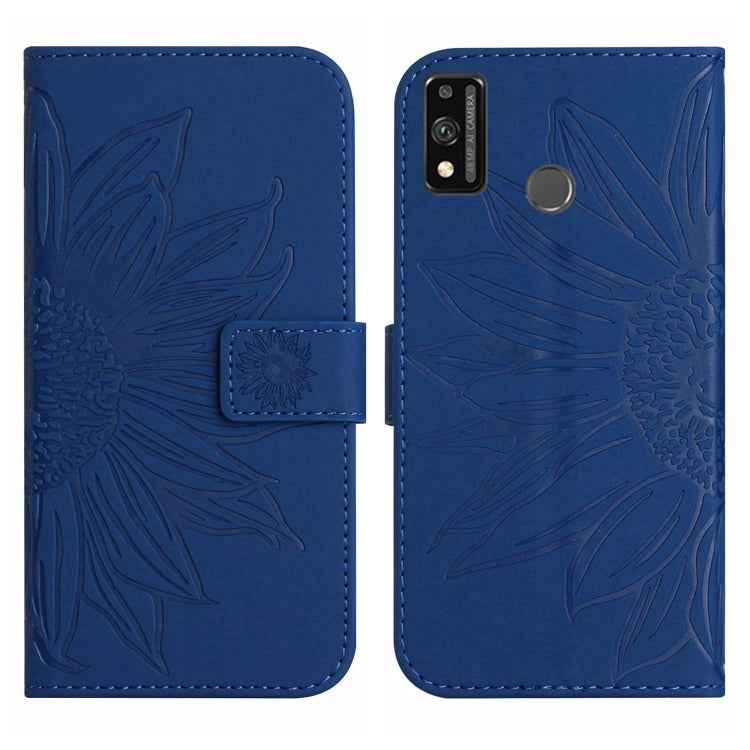 Skin Feel Custodia per cellulare in pelle con motivo a fiori di sole, For Honor 9X Lite, For Honor 50 Lite
