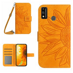 Skin Feel Custodia per cellulare in pelle con motivo a fiori di sole, For Honor 9X Lite, For Honor 50 Lite