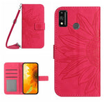 Skin Feel Custodia per cellulare in pelle con motivo a fiori di sole, For Honor 9X Lite, For Honor 50 Lite