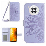 Skin Feel Custodia per cellulare in pelle con motivo a fiori di sole, For Honor 9X Lite, For Honor 50 Lite