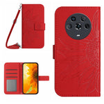 Skin Feel Custodia per cellulare in pelle con motivo a fiori di sole, For Honor Magic4, For Honor Magic4 Lite 5G