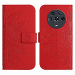 Skin Feel Custodia per cellulare in pelle con motivo a fiori di sole, For Honor Magic4, For Honor Magic4 Lite 5G