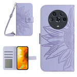 Skin Feel Custodia per cellulare in pelle con motivo a fiori di sole, For Honor Magic4, For Honor Magic4 Lite 5G