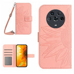 Skin Feel Custodia per cellulare in pelle con motivo a fiori di sole, For Honor Magic4, For Honor Magic4 Lite 5G