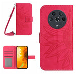 Skin Feel Custodia per cellulare in pelle con motivo a fiori di sole, For Honor Magic4, For Honor Magic4 Lite 5G