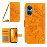 Skin Feel Custodia per cellulare in pelle con motivo a fiori di sole, For Honor X7, For Huawei P20 Lite