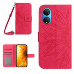 Skin Feel Custodia per cellulare in pelle con motivo a fiori di sole, For Honor X7, For Huawei P20 Lite