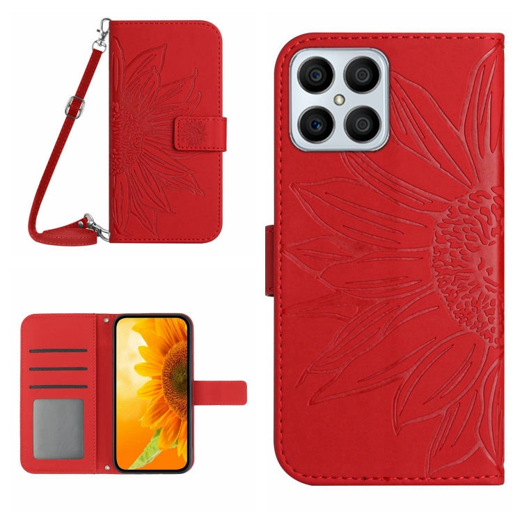 Skin Feel Custodia per cellulare in pelle con motivo a fiori di sole, For Honor X8, For Huawei P20 Pro