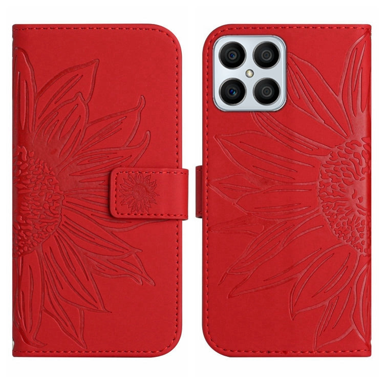 Skin Feel Custodia per cellulare in pelle con motivo a fiori di sole, For Honor X8, For Huawei P20 Pro