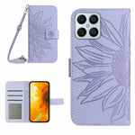 Skin Feel Custodia per cellulare in pelle con motivo a fiori di sole, For Honor X8, For Huawei P20 Pro