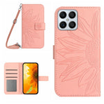 Skin Feel Custodia per cellulare in pelle con motivo a fiori di sole, For Honor X8, For Huawei P20 Pro