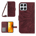 Skin Feel Custodia per cellulare in pelle con motivo a fiori di sole, For Honor X8, For Huawei P20 Pro