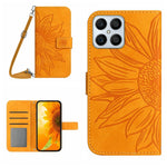 Skin Feel Custodia per cellulare in pelle con motivo a fiori di sole, For Honor X8, For Huawei P20 Pro