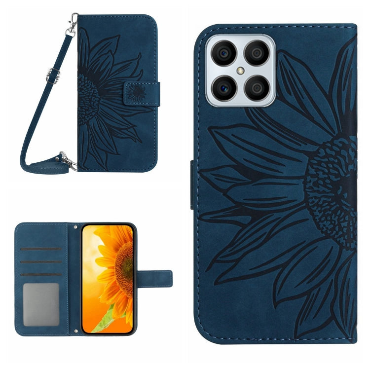 Skin Feel Custodia per cellulare in pelle con motivo a fiori di sole, For Honor X8, For Huawei P20 Pro