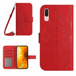Skin Feel Custodia per cellulare in pelle con motivo a fiori di sole, For Honor Magic4 Pro, For Huawei P20