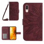 Skin Feel Custodia per cellulare in pelle con motivo a fiori di sole, For Honor Magic4 Pro, For Huawei P20