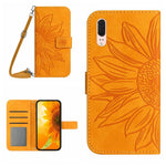 Skin Feel Custodia per cellulare in pelle con motivo a fiori di sole, For Honor Magic4 Pro, For Huawei P20