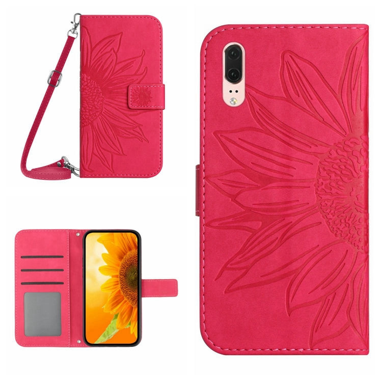 Skin Feel Custodia per cellulare in pelle con motivo a fiori di sole, For Honor Magic4 Pro, For Huawei P20