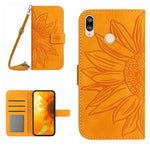 Skin Feel Custodia per cellulare in pelle con motivo a fiori di sole, For Honor X7, For Huawei P20 Lite