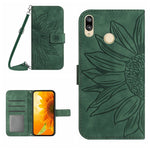 Skin Feel Custodia per cellulare in pelle con motivo a fiori di sole, For Honor X7, For Huawei P20 Lite