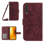 Skin Feel Custodia per cellulare in pelle con motivo a fiori di sole, For Honor X8, For Huawei P20 Pro