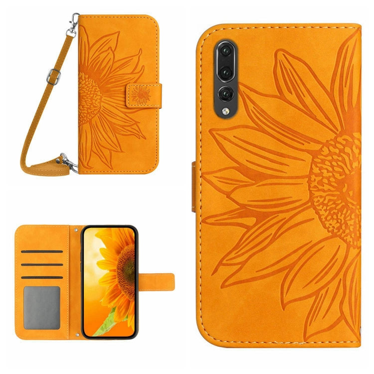 Skin Feel Custodia per cellulare in pelle con motivo a fiori di sole, For Honor X8, For Huawei P20 Pro