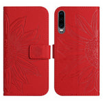 Skin Feel Custodia per cellulare in pelle con motivo a fiori di sole, For Huawei P30, For Huawei P30 Lite