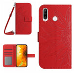 Skin Feel Custodia per cellulare in pelle con motivo a fiori di sole, For Huawei P30, For Huawei P30 Lite
