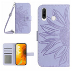 Skin Feel Custodia per cellulare in pelle con motivo a fiori di sole, For Huawei P30, For Huawei P30 Lite