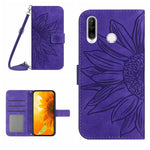 Skin Feel Custodia per cellulare in pelle con motivo a fiori di sole, For Huawei P30, For Huawei P30 Lite