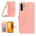 Skin Feel Custodia per cellulare in pelle con motivo a fiori di sole, For Huawei P30 Pro, For Huawei P40