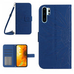 Skin Feel Custodia per cellulare in pelle con motivo a fiori di sole, For Huawei P30 Pro, For Huawei P40