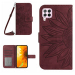 Skin Feel Custodia per cellulare in pelle con motivo a fiori di sole, For Huawei P40 Lite, For Huawei P40 Lite 5G