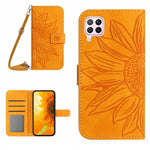 Skin Feel Custodia per cellulare in pelle con motivo a fiori di sole, For Huawei P40 Lite, For Huawei P40 Lite 5G
