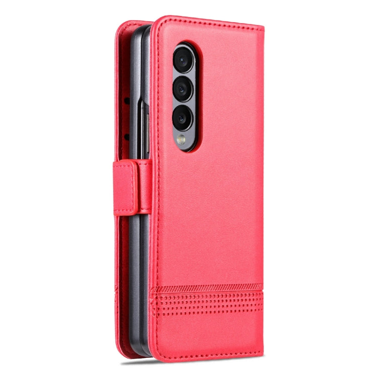 AZNS Custodia per telefono in pelle a vibrazione orizzontale con struttura in vitello magnetico, For Samsung Galaxy Z Fold3 5G, For Samsung Galaxy Z Fold4