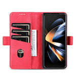 AZNS Custodia per telefono in pelle a vibrazione orizzontale con struttura in vitello magnetico, For Samsung Galaxy Z Fold3 5G, For Samsung Galaxy Z Fold4