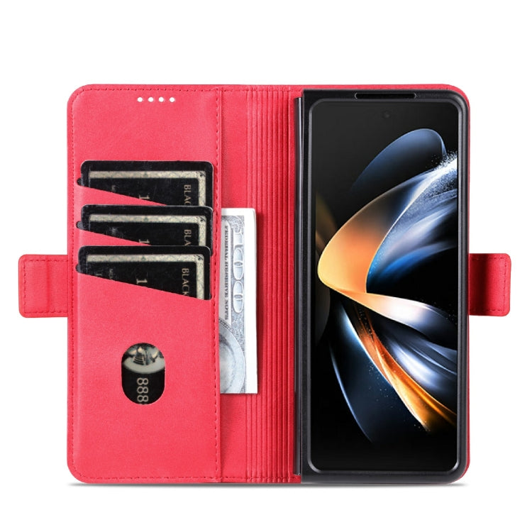 AZNS Custodia per telefono in pelle a vibrazione orizzontale con struttura in vitello magnetico, For Samsung Galaxy Z Fold3 5G, For Samsung Galaxy Z Fold4