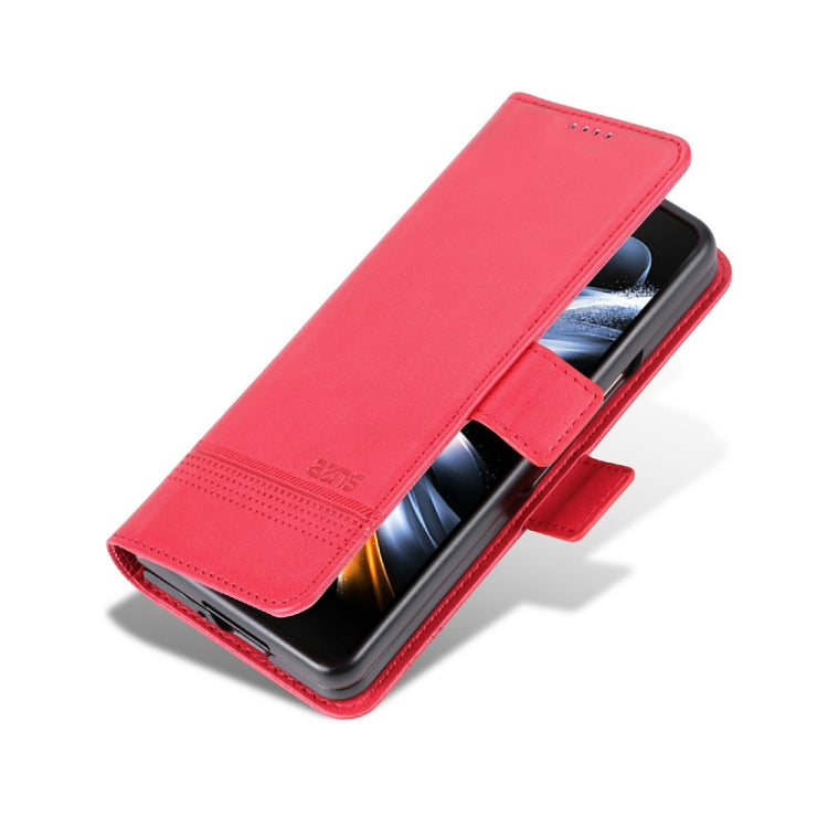 AZNS Custodia per telefono in pelle a vibrazione orizzontale con struttura in vitello magnetico, For Samsung Galaxy Z Fold3 5G, For Samsung Galaxy Z Fold4