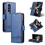AZNS Custodia per telefono in pelle a vibrazione orizzontale con struttura in vitello magnetico, For Samsung Galaxy Z Fold3 5G, For Samsung Galaxy Z Fold4