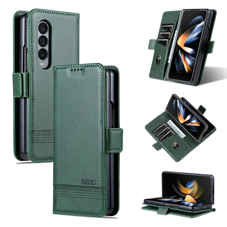 AZNS Custodia per telefono in pelle a vibrazione orizzontale con struttura in vitello magnetico, For Samsung Galaxy Z Fold3 5G, For Samsung Galaxy Z Fold4