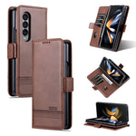 AZNS Custodia per telefono in pelle a vibrazione orizzontale con struttura in vitello magnetico, For Samsung Galaxy Z Fold3 5G, For Samsung Galaxy Z Fold4