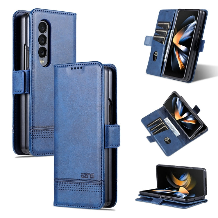 AZNS Custodia per telefono in pelle a vibrazione orizzontale con struttura in vitello magnetico, For Samsung Galaxy Z Fold3 5G, For Samsung Galaxy Z Fold4