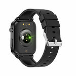 F100 Smart Watch con cinturino in TPU con schermo quadrato HD da 1,7 pollici Supporta il monitoraggio della temperatura corporea/Monitoraggio dell'ossigeno nel sangue, TPU Strap(Black), TPU Strap(Red), TPU Strap(Blue)