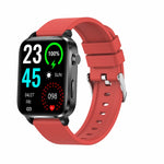 F100 Smart Watch con cinturino in TPU con schermo quadrato HD da 1,7 pollici Supporta il monitoraggio della temperatura corporea/Monitoraggio dell'ossigeno nel sangue, TPU Strap(Black), TPU Strap(Red), TPU Strap(Blue)