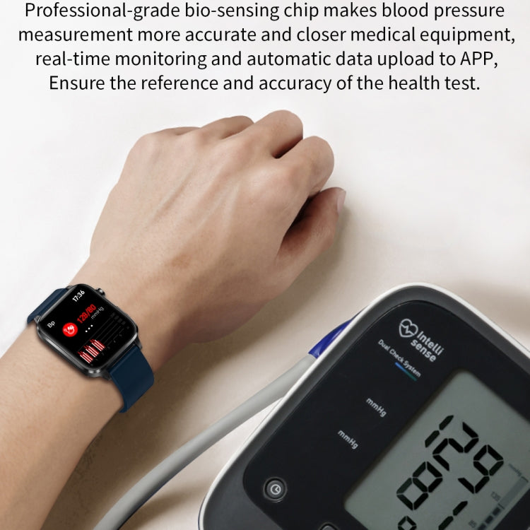 F100 Smart Watch con cinturino in TPU con schermo quadrato HD da 1,7 pollici Supporta il monitoraggio della temperatura corporea/Monitoraggio dell'ossigeno nel sangue, TPU Strap(Black), TPU Strap(Red), TPU Strap(Blue)