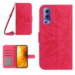 Skin Feel Custodia per cellulare in pelle con motivo a fiori di sole con cordino, For vivo Y73 2021/V21E, For vivo Y72 5G/iQOO Z3/Y52 5G/Y53S